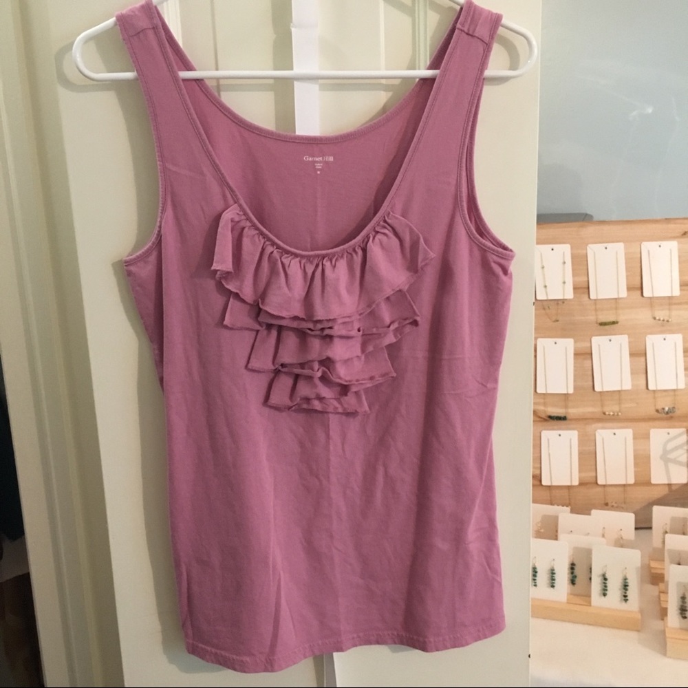 💜 GARNET HILL Dusty Rose Purple Sleeveless Tank